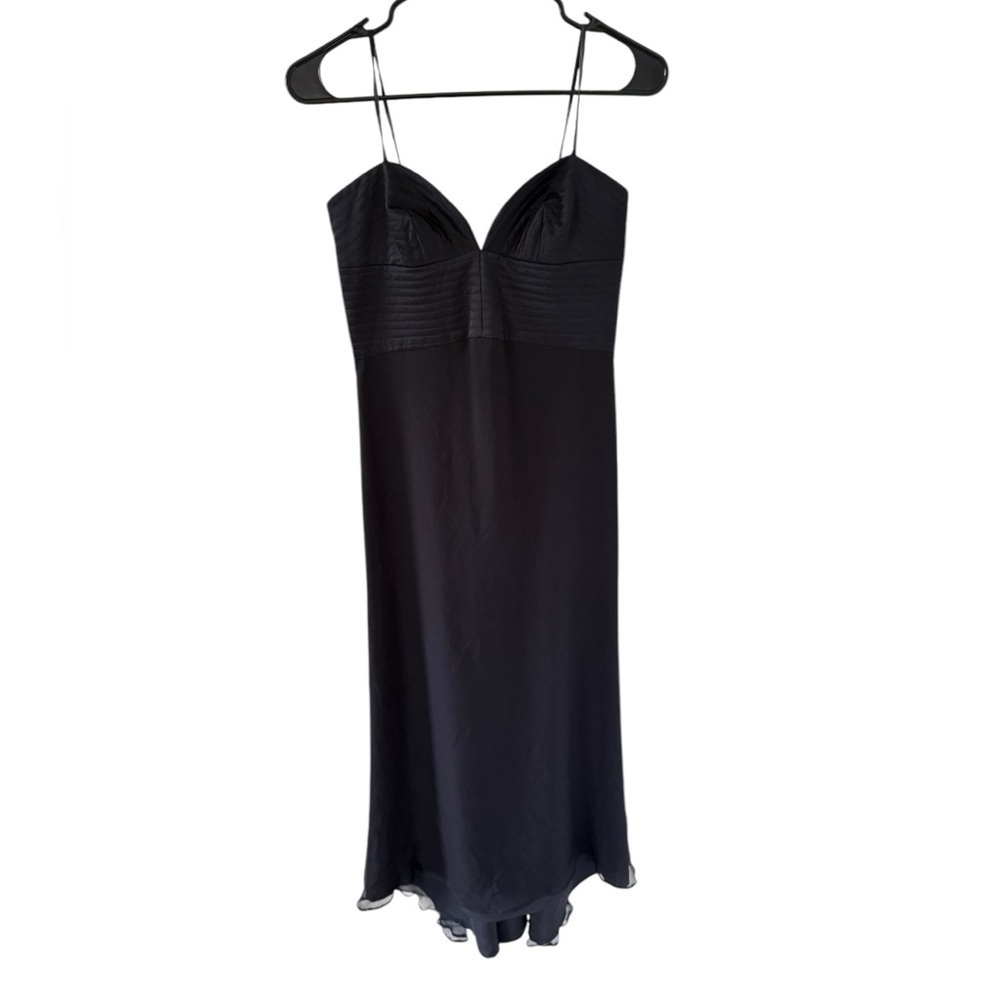 Max Mara Black 100% Silk Slip Dress